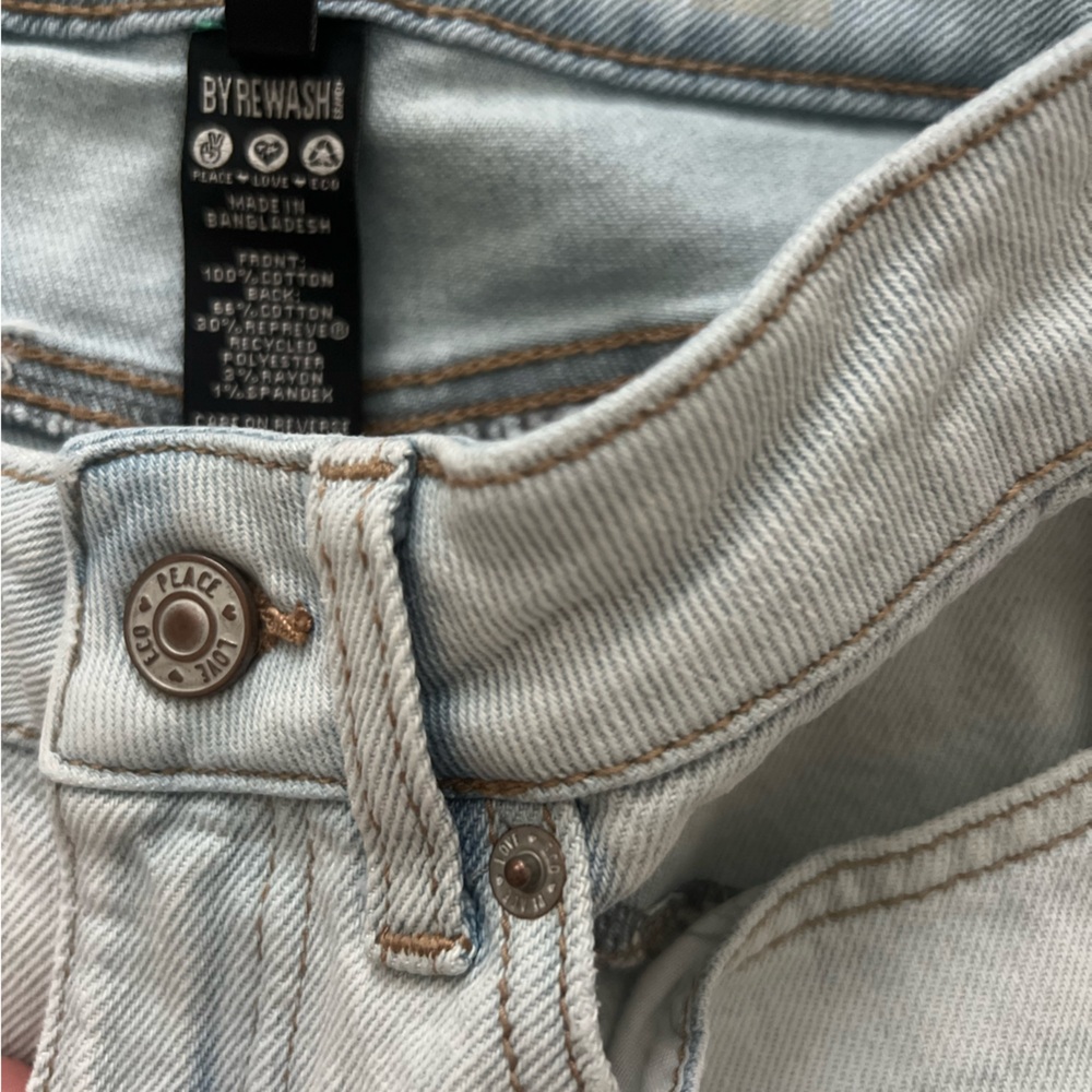 Rewash Wide Leg Cropped Light Wash Denim Sz 0/24 - Picture 3 of 4